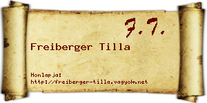 Freiberger Tilla névjegykártya